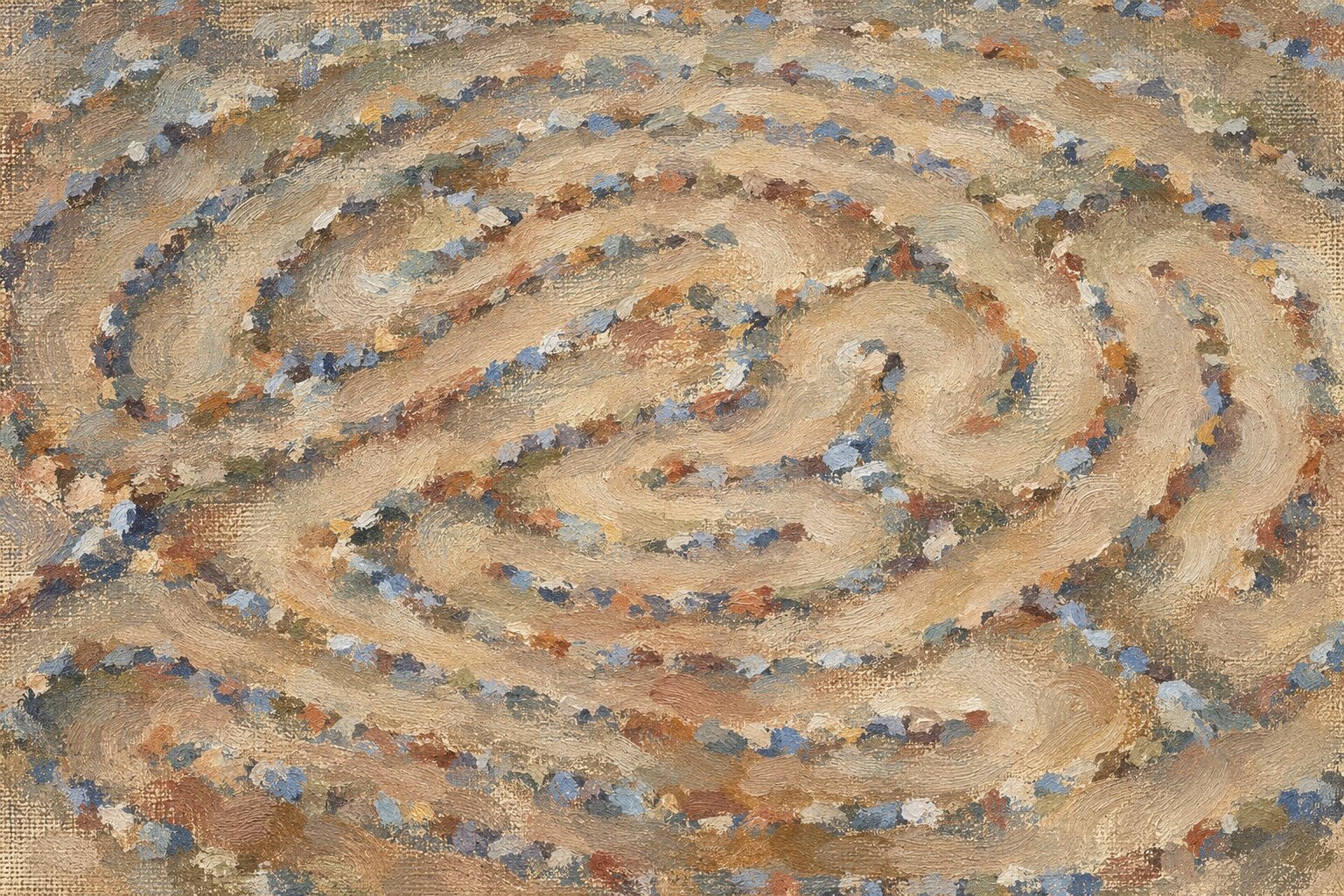 A painterly stone labyrinth